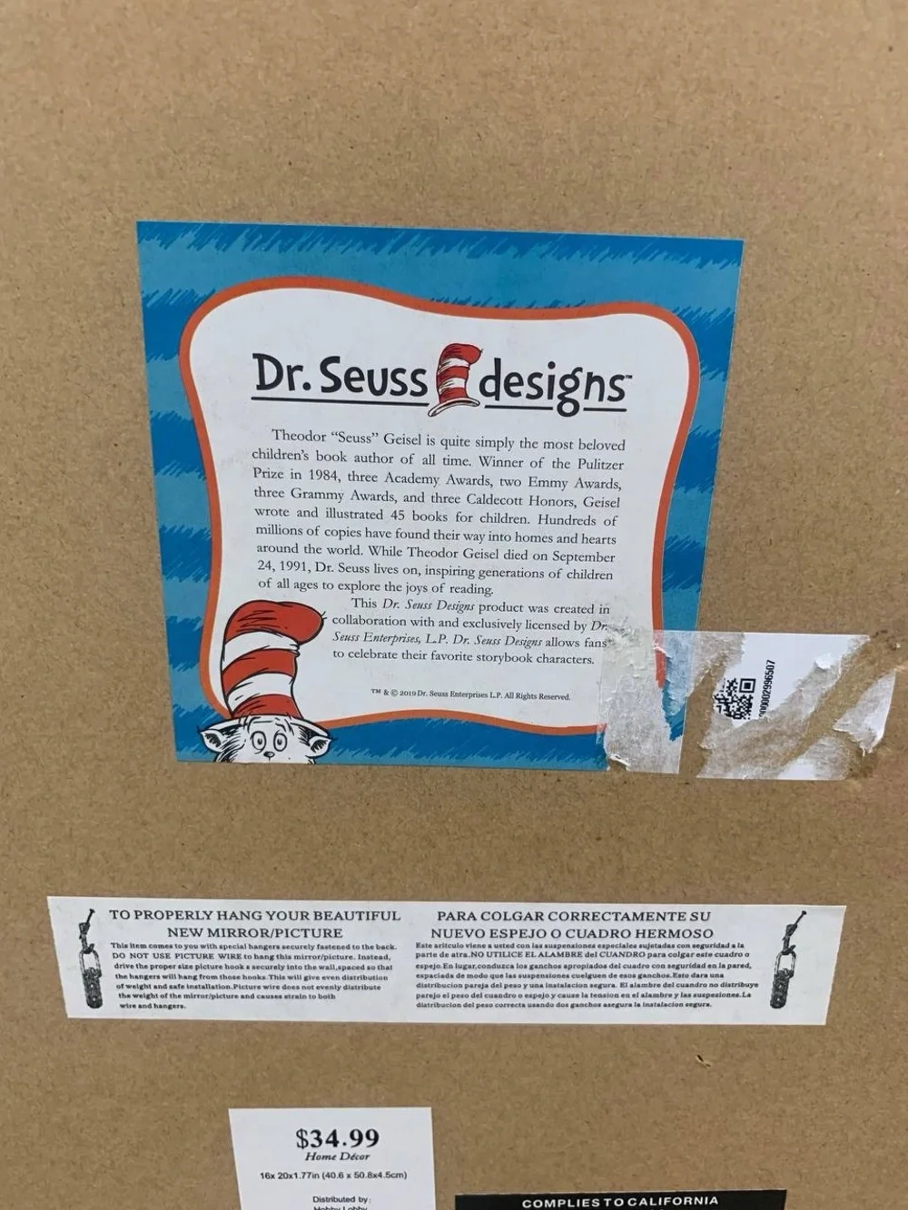 Dr. Seuss Designs 16x20 Framed Inspirational Quote Wall Art Hobby Lobby